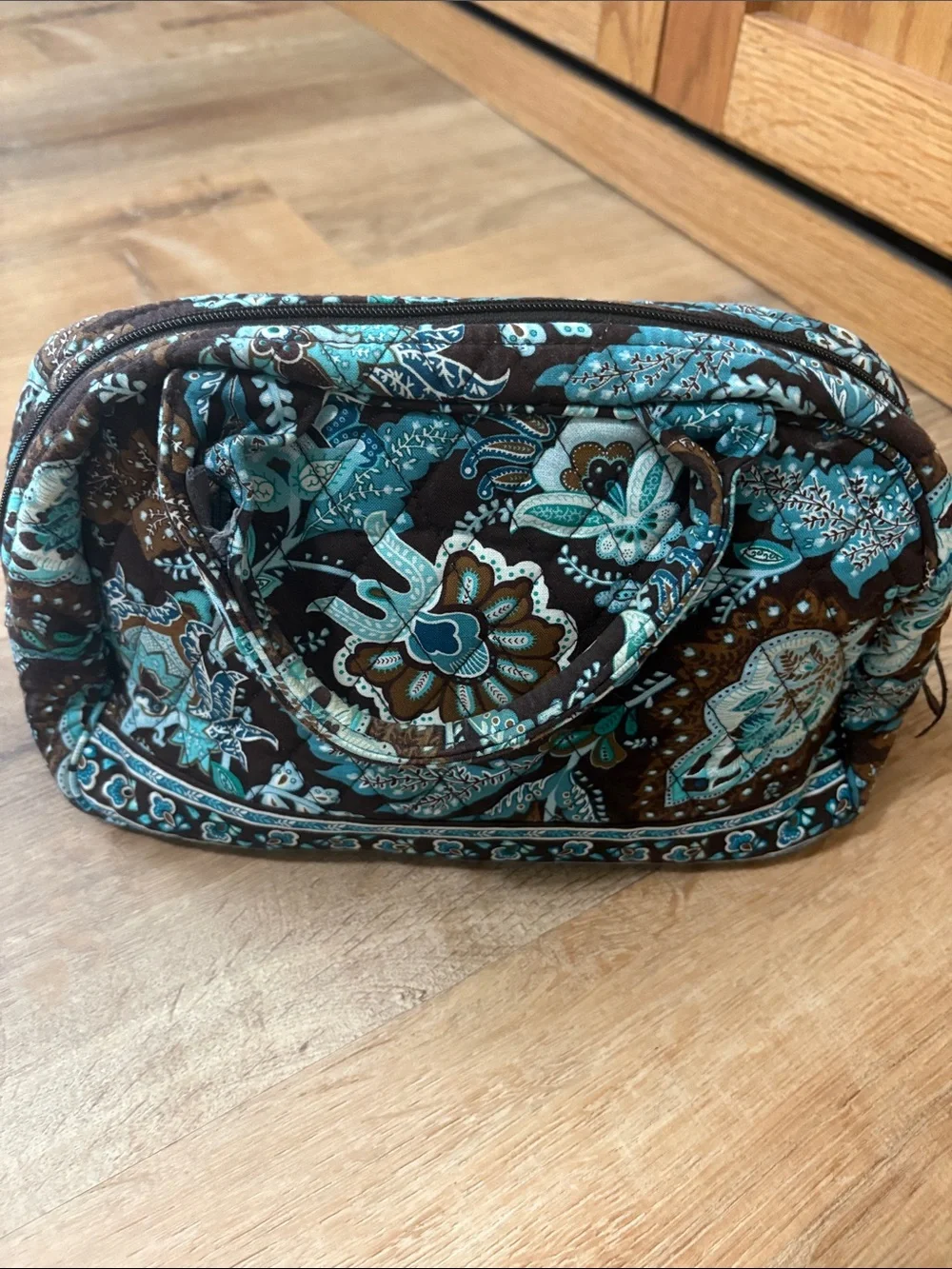 Vintage Vera Bradley mini Dome satchel purse bag 2007 Java Blue